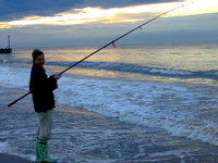Rachel fishing